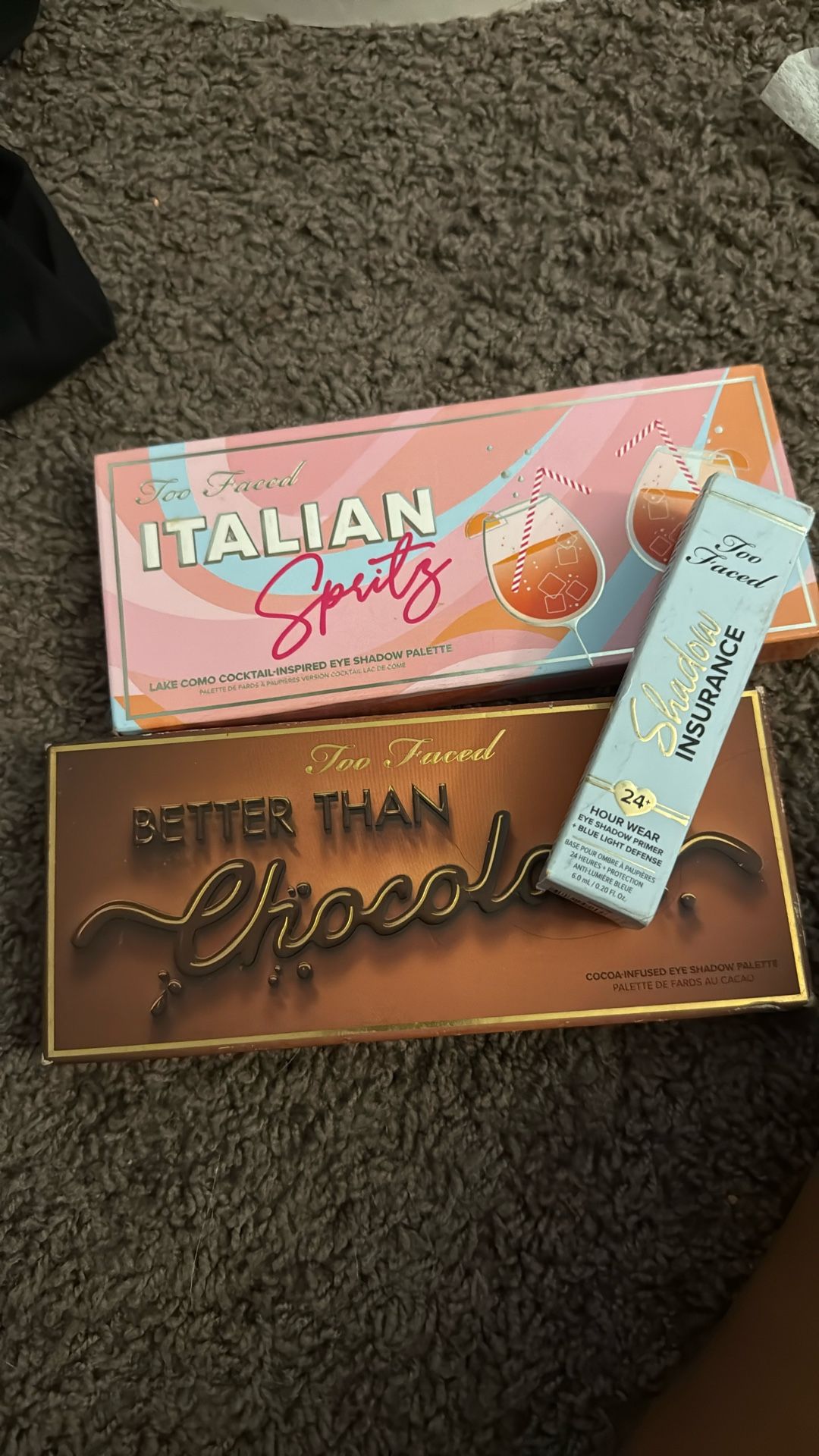 Too Faced Shadow Pallets & Eyeshadow Insurance