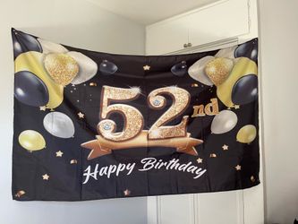 52nd birthday backdrop