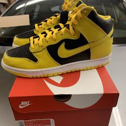 Nike Dunk High Black Yellow New Size 11.5
