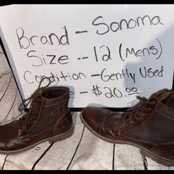 Sonoma men’s shoes boots Size 12