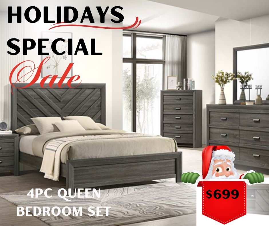 4 Pc Queen Bedroom Set No Necesitas Crédito 