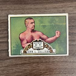 1951 John L. Sullivan Boxing Card / Vintage