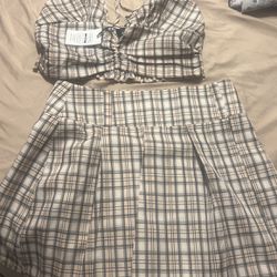 Brand New Tennis Skirt Set With Tag On It