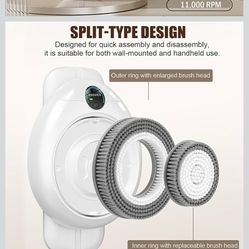 Wall-Mounted Body Brush with Soft Bristles