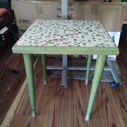 Mosaic Green Side Table