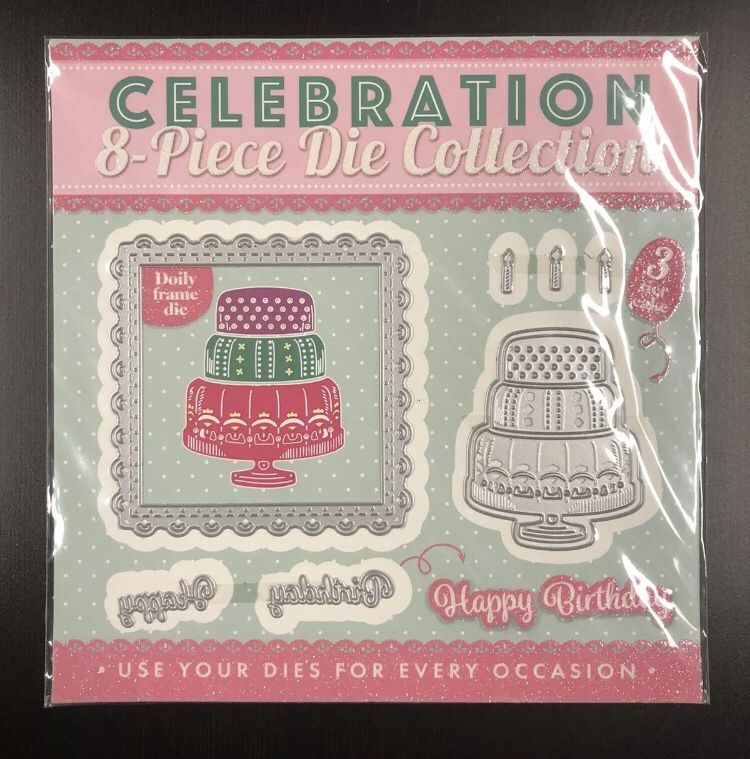 Celebration 8 Piece Die Collection Set - Happy Birthday Cake With Candles