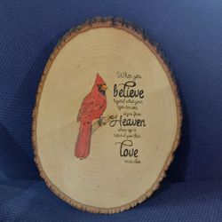 Wood Burned Cardinal