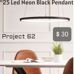 Brand New" 25 Led Neon Black Pendant Project  62