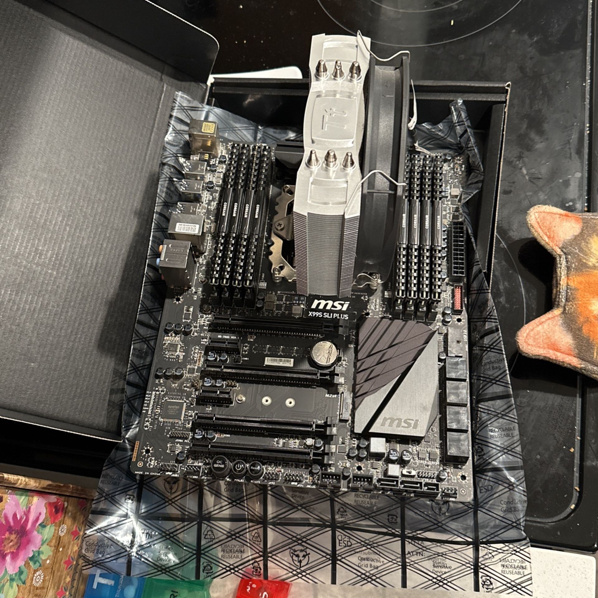 Intel 5820 Core I7 Processor W/ 64gb Of DDR 4 Ram On MSI X99S SLI Plus Motherboard Plus z9 White Case
