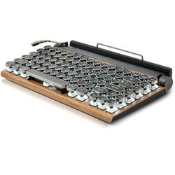 7KEYS Retro Wireless Typewriter Keyboard, Classic Vintage Mechanical Keyboard with Bluetooth for iPad, PC, laptop, Mac/phone (m 