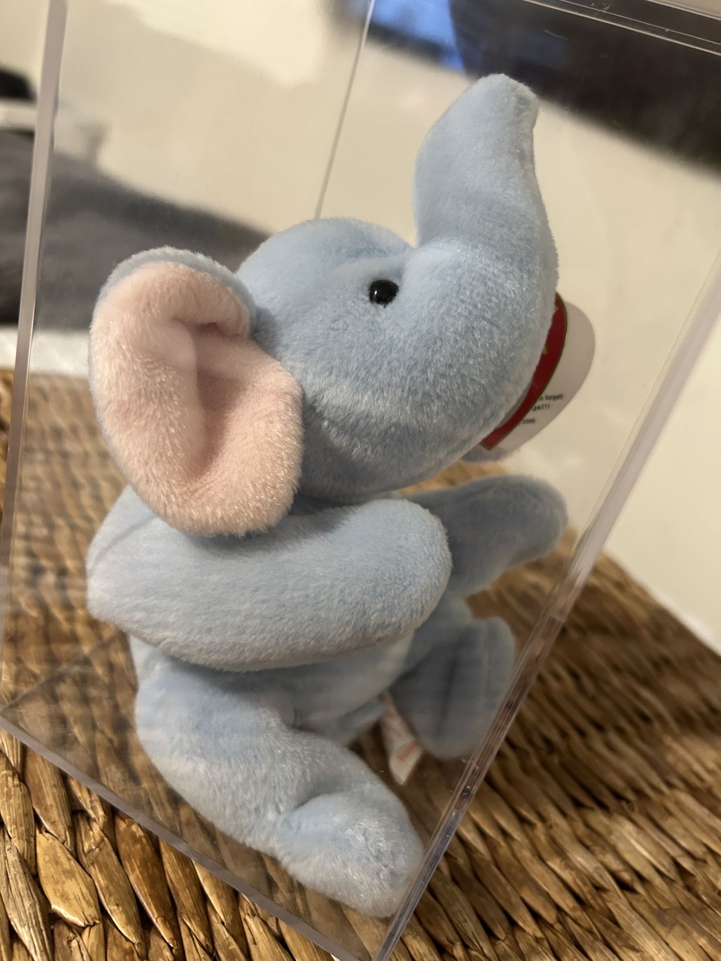 Ty Beanie Babies Peanut The Elephant Collectible Toy- Light Blue