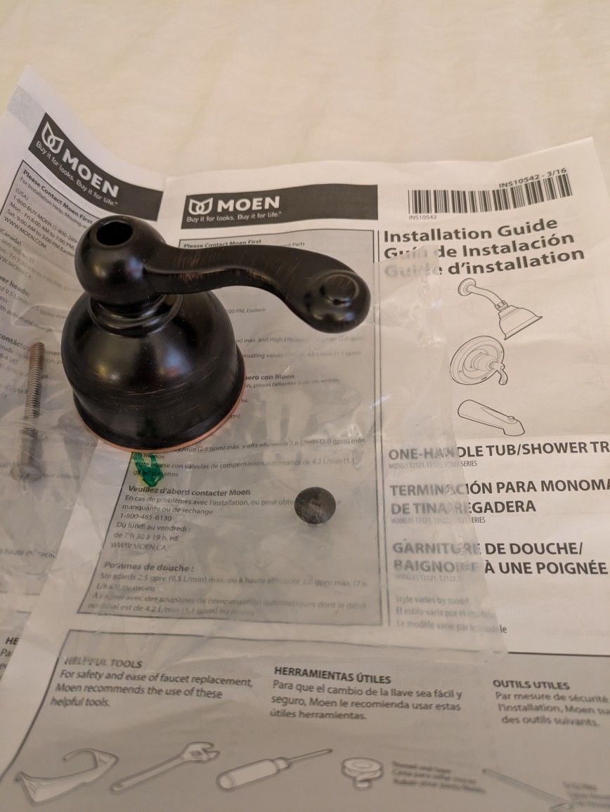 New Moen Tub/Shower Handle In Bronze