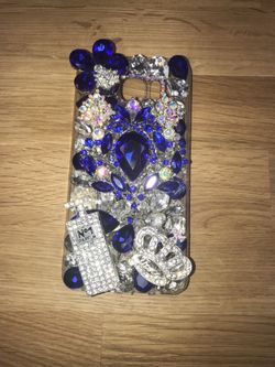 Rhinestone and brooch phone case