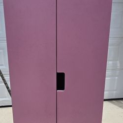 Pink and White Children's Ikea Wardrobe. Solid. Clean. Great Condition. $90 obo