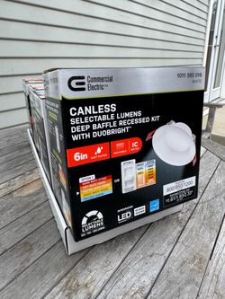 Commercial Electric 6-Inch Canless LED Recessed Lights – New in Box