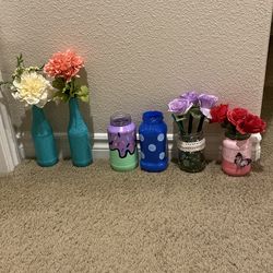 Random jars and flowers (Make Offer)