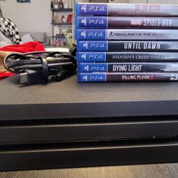 Ps4 Pro 1tb Lot With 7 Games One Controller 