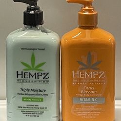 Hempz Triple Moisture Whipped Body Crème & Citrus Blossom Body Moisturizers (Pack Of 2)