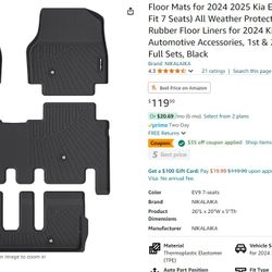 Floor Mats for 2024 2025 Kia EV9