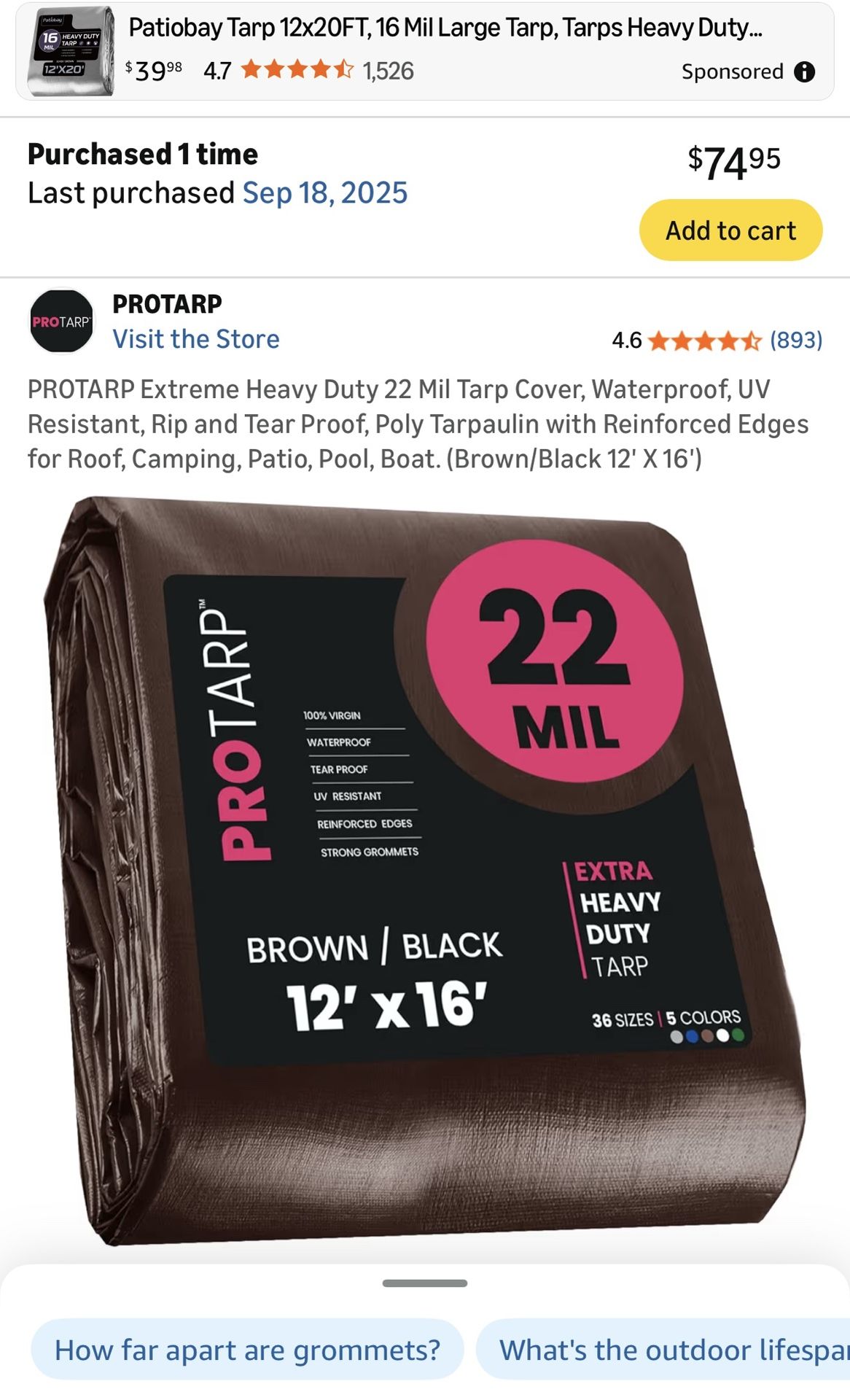 Thick Tarp