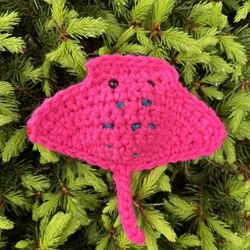 Small Crochet Pink And Rainbow sting Ray 