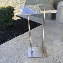 Lecture Acrylic Chrome Podium