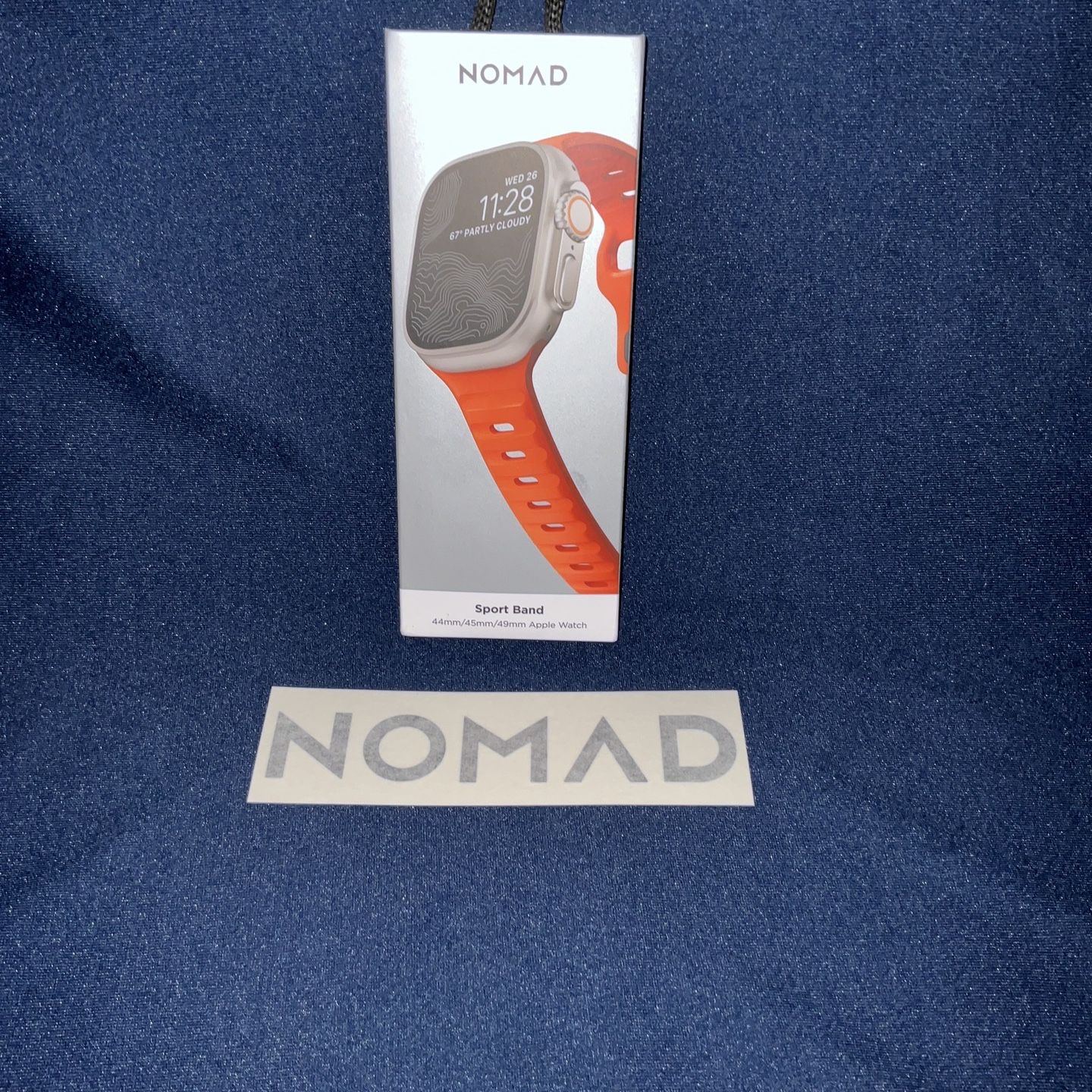 Nomad Apple Watch Sport Band Ultra Orange FKM Strap 44/45/49mm M/L