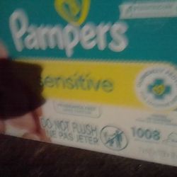 BRAND NEW BIG BOXES OF PAMPERS WIPES.....1008 WIPES INSIDE .