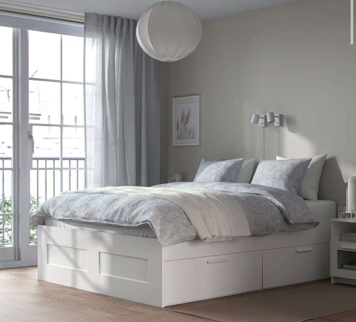 IKEA brimnes queen size bed frame