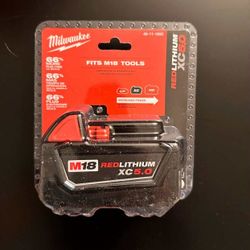 Milwaukee New 5ah Battery 18M