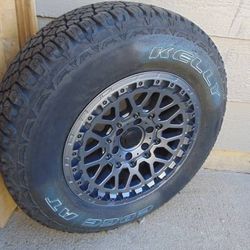 Satin Anthracite 18X9 TIS 275 65 18 Kelly Edge A/T Tires 6X135 +20MM Offset 