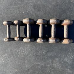 Vintage BFCO bun style dumbbells 