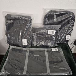 Bella Russo Travel Bags, Black & Grey, 4 Piece Luggage Set
