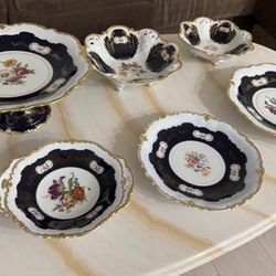 Reichenbach Etch Kobalt German Serving Plates