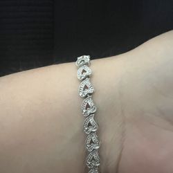 Silver Bracelet Heart Sign