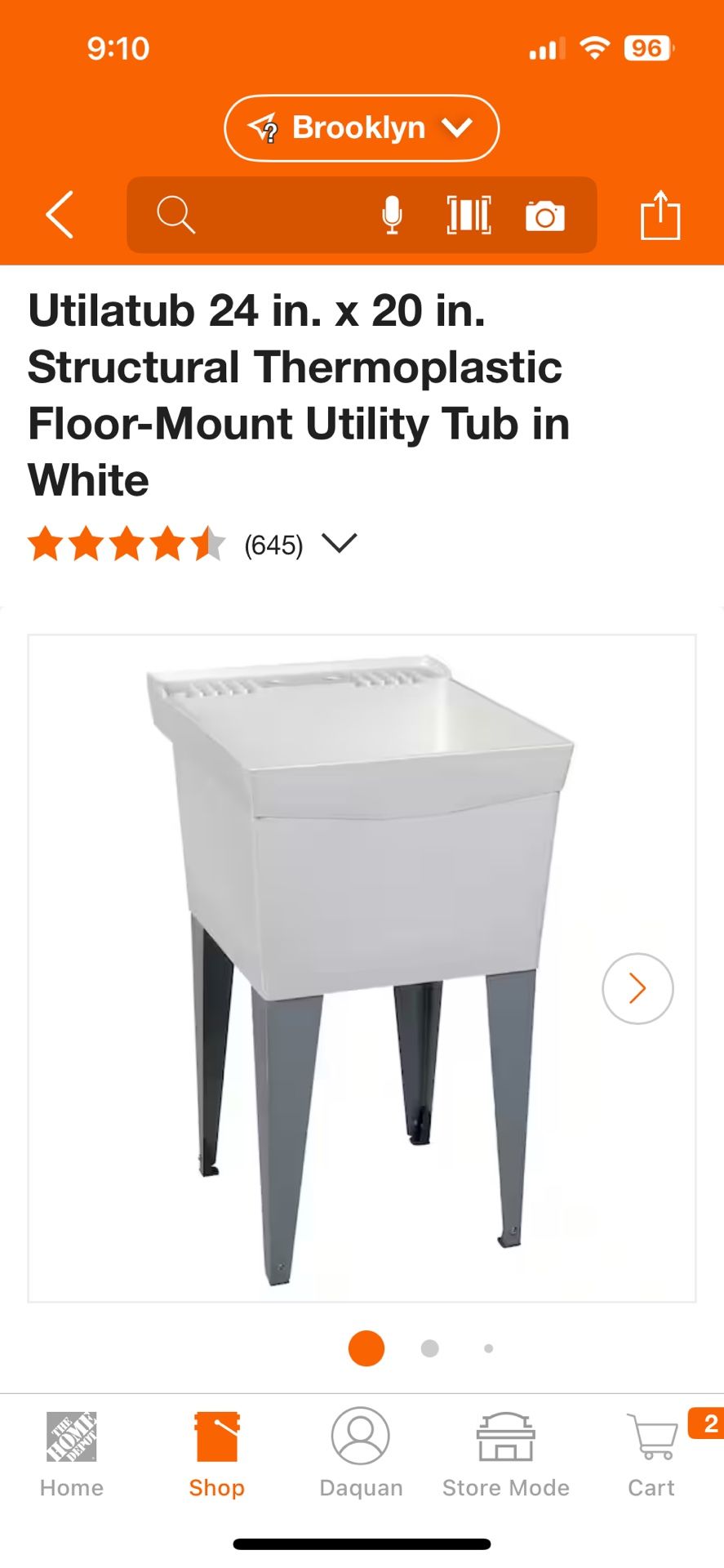 Utilatub 24 in. x 20 in.