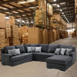 🛋️NEW!! L shape W/ Chaise 🚛DELIVERY Avail BARGAIN  Sectional STILL IN BOX 📦 