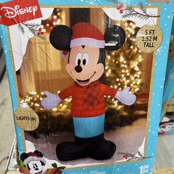 5 Ft Tall Christmas Inflatables Mickey Mouse