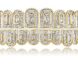 Iced Out Baguettes Grillz 8 Top And Bottom Jewelry