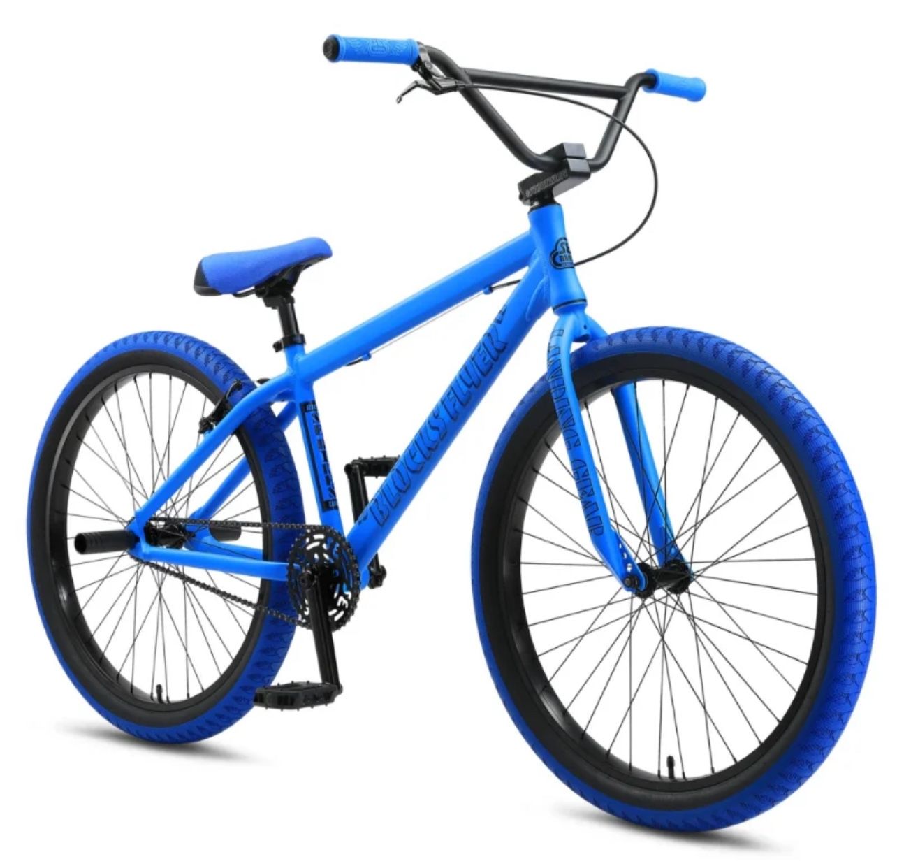 SE Bikes Blocks Flyer 26" BMX Bike Matte Blue