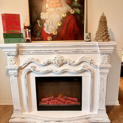 Beautiful Large Farmstyle Electric Fireplace 