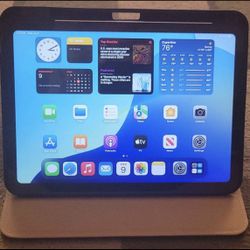 iPad (10th Gen) with case/stand