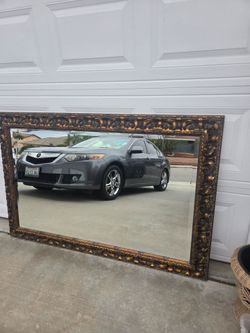 Large Wall Mirror with Ornate Gold Frame