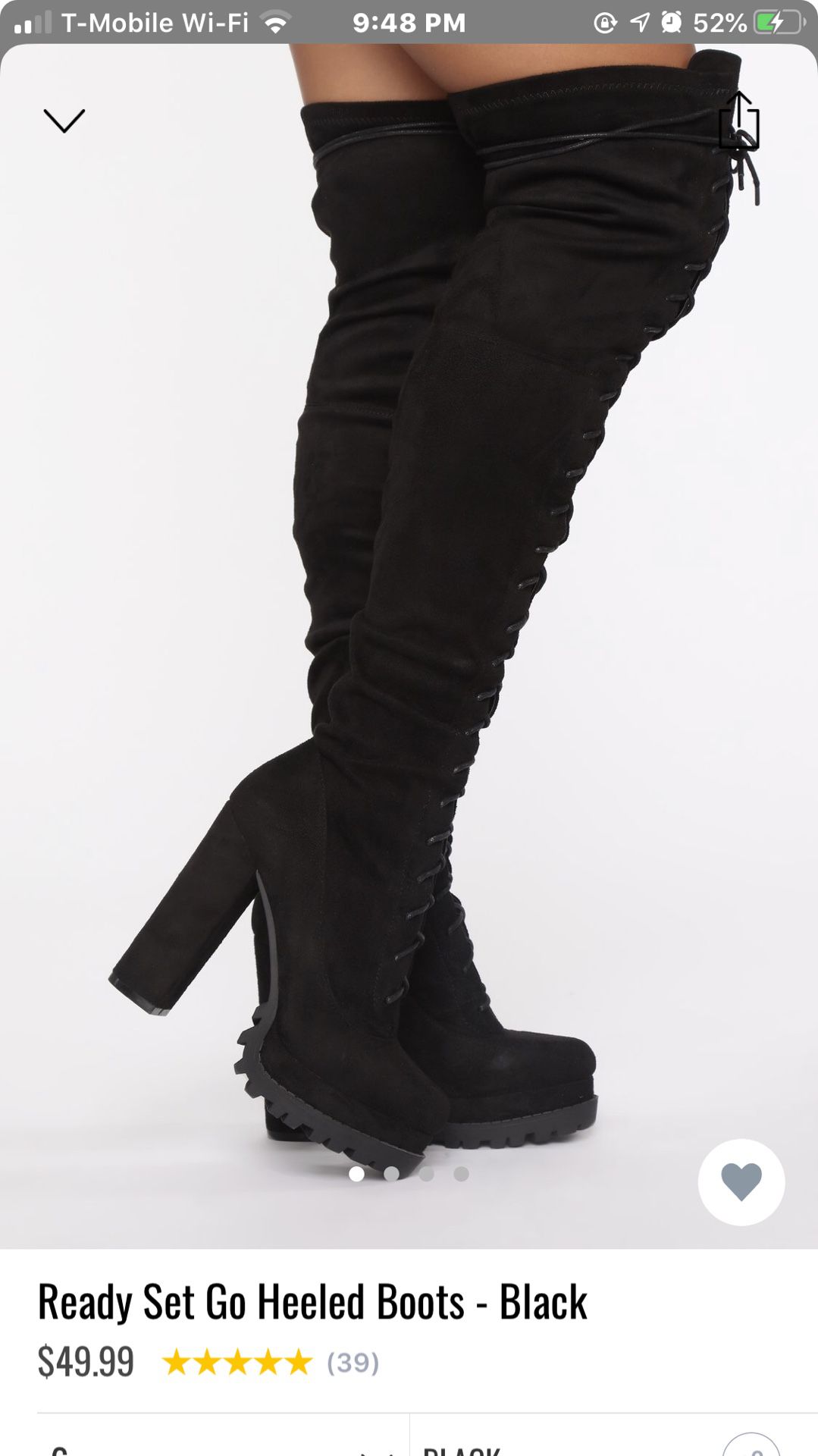 high knee boots black fashionova
