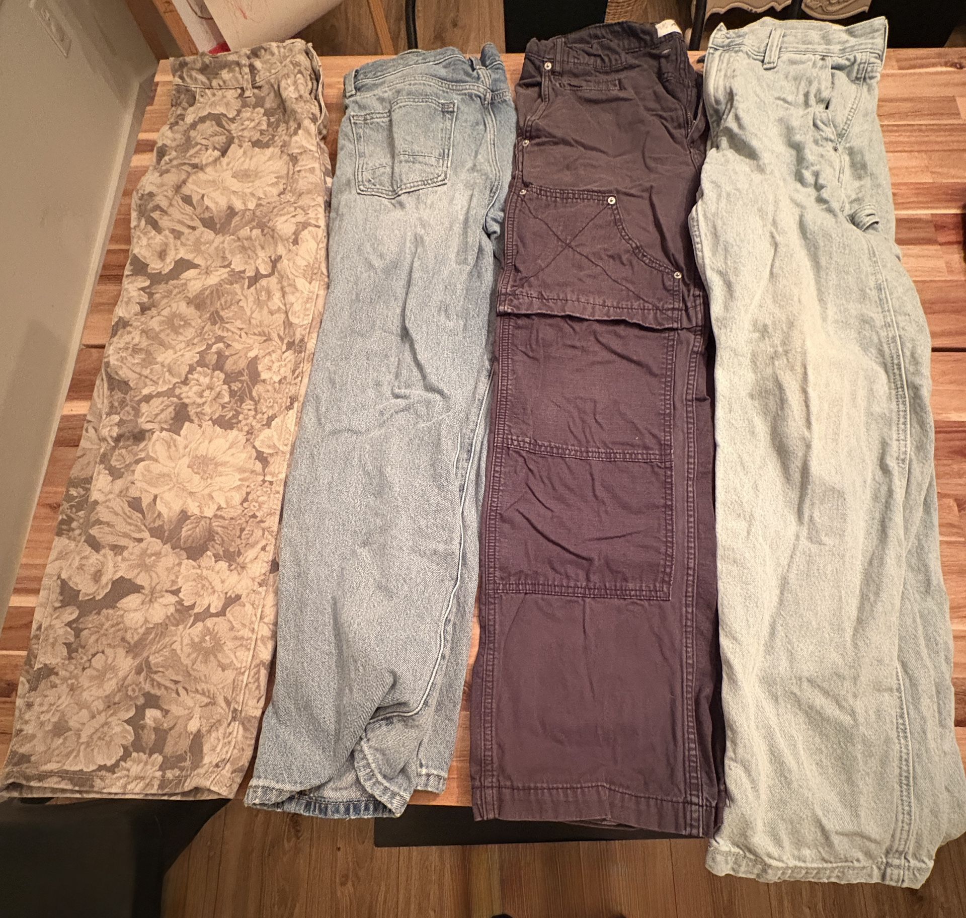 4 Pairs Of Pacsun Baggy Jeans/Cargos 