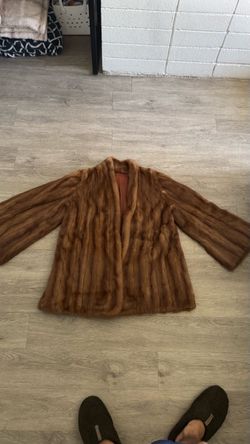 Vintage mink fur coat from 80s