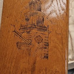 Wood Carving Of Methodist CHurch