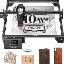 LONGER Laser Engraver Ray5 10W, 60W DIY Laser Cutter and Laser Engraving Machine