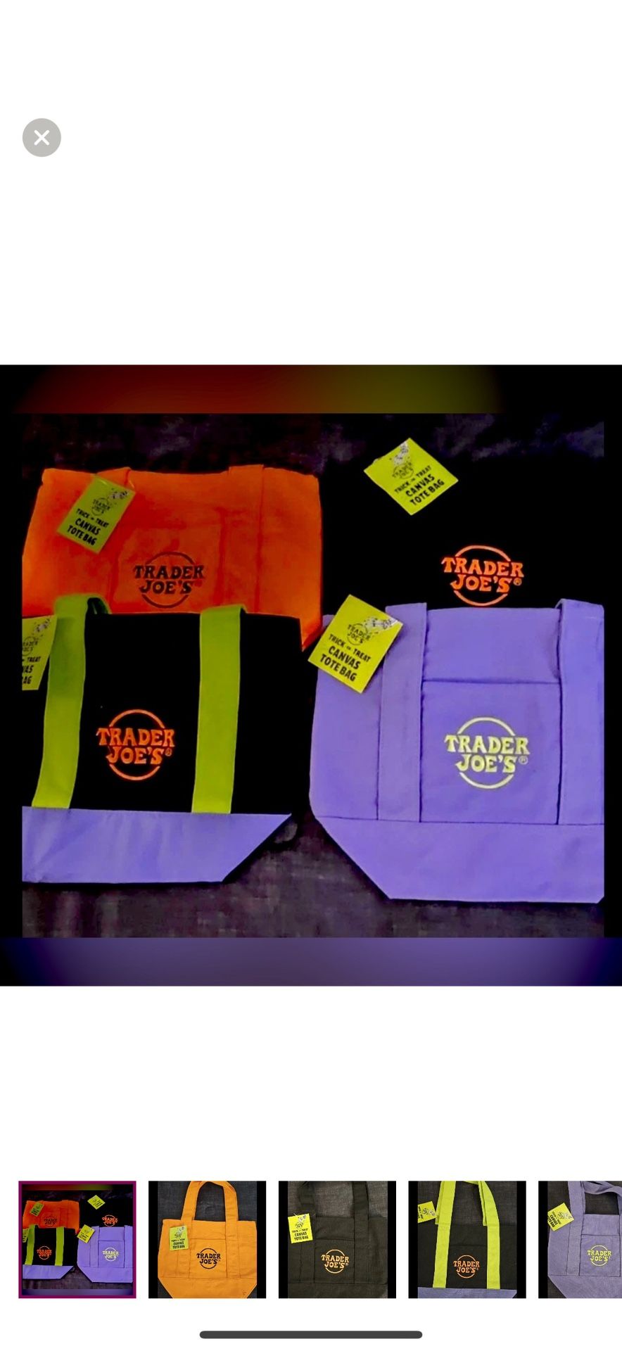 Trader Joe - Trick Or Treat Canvas Tote Bag