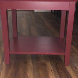 Rustic Red End Or Lamp Table 